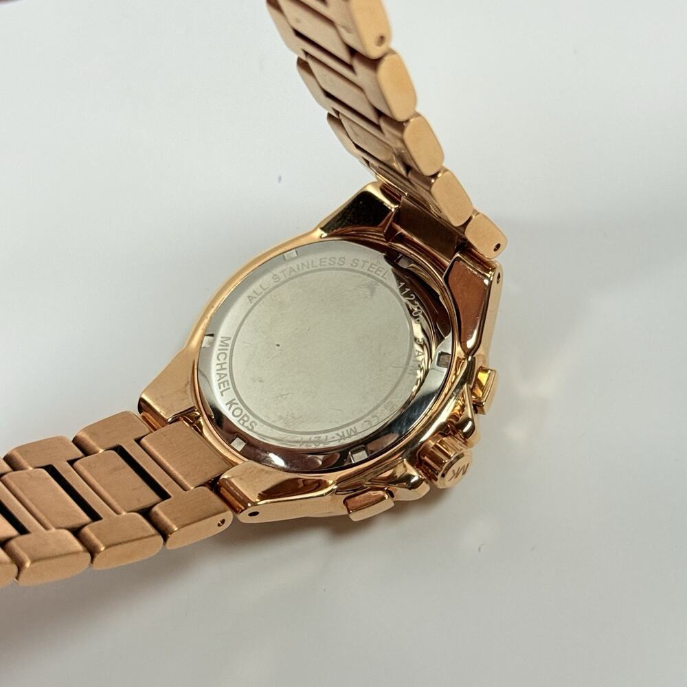 Michael Kors Camille MK7271 Chronograph White Dial Rose Gold Tone Women’s Watch - Picture 6 of 7